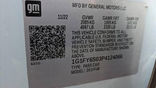 2023 Chevrolet Bolt 1G1FY6S03P4124066