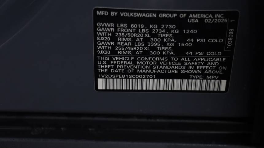 2025 Volkswagen ID.4 1V2DSPE81SC002701