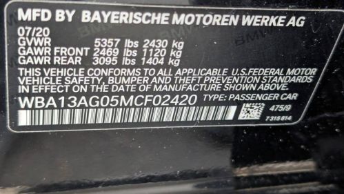 2021 BMW 5 Series WBA13AG05MCF02420