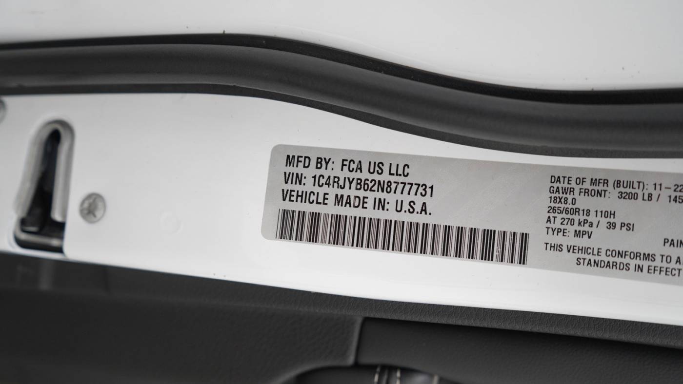 2022 Jeep Grand Cherokee 1C4RJYB62N8777731