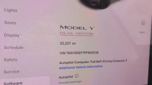 2023 Tesla Model Y 7SAYGDEF7PF645536