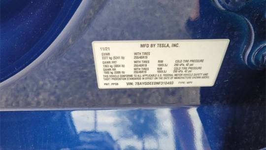 2022 Tesla Model Y 7SAYGDEE0NF310493