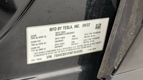 2022 Tesla Model X 7SAXCBE5XNF364086