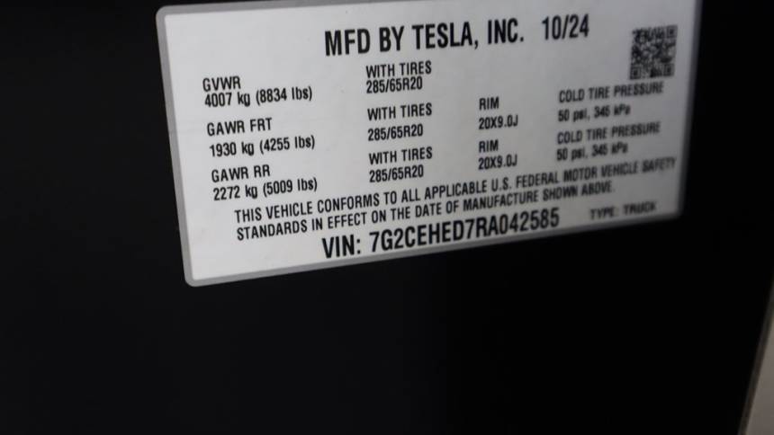 2024 Tesla Cybertruck 7G2CEHED7RA042585