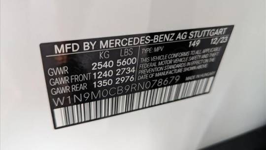 2024 Mercedes EQB W1N9M0CB9RN078679
