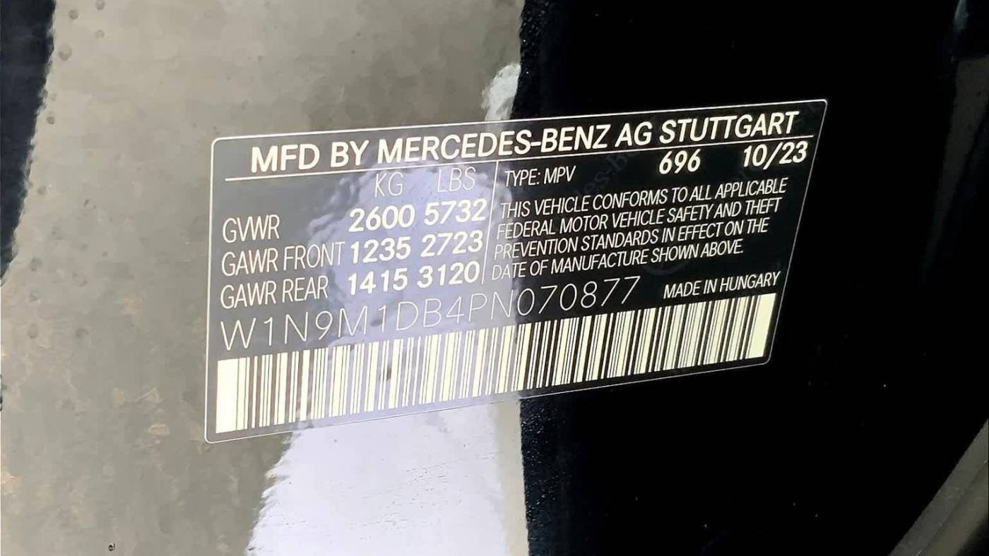 2023 Mercedes EQB W1N9M1DB4PN070877