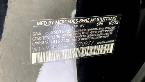 2023 Mercedes EQB W1N9M1DB4PN070877