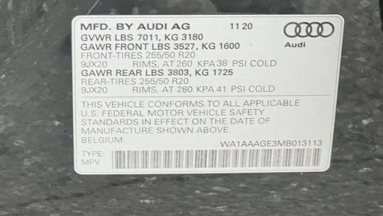 2021 Audi e-tron WA1AAAGE3MB013113