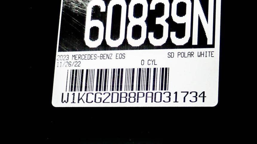 2023 Mercedes EQS Sedan W1KCG2DB8PA031734