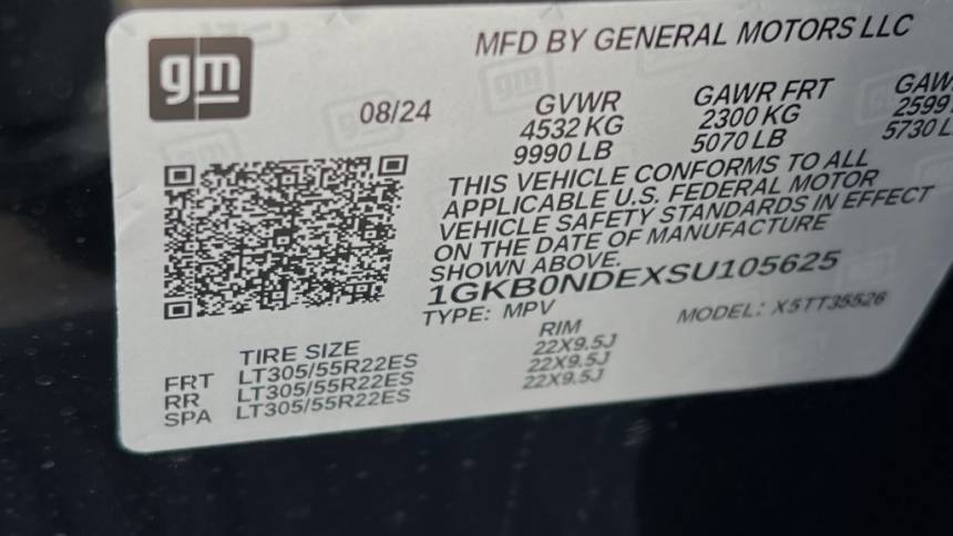 2025 GMC HUMMER EV SUV 1GKB0NDEXSU105625