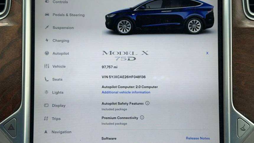 2017 Tesla Model X 5YJXCAE26HF048136