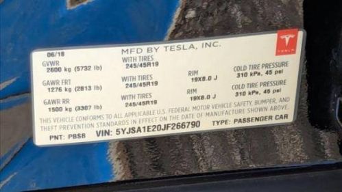 2018 Tesla Model S 5YJSA1E20JF266790