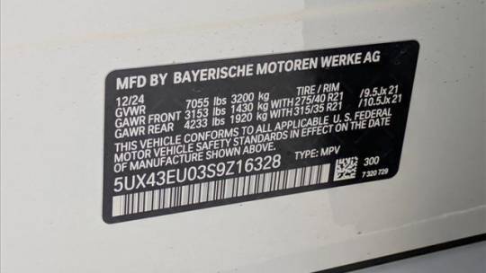 2025 BMW X5 5UX43EU03S9Z16328