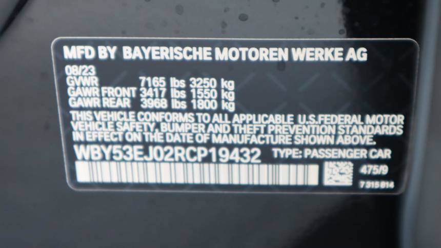 2024 BMW i7 WBY53EJ02RCP19432