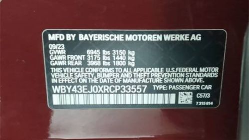 2024 BMW i7 WBY43EJ0XRCP33557