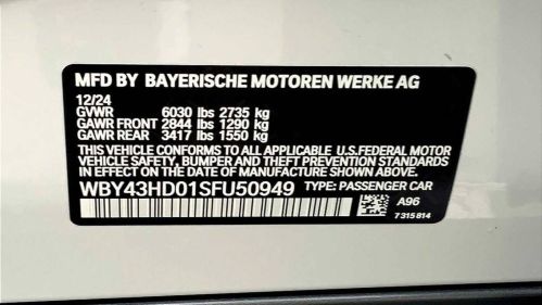 2025 BMW i4 WBY43HD01SFU50949