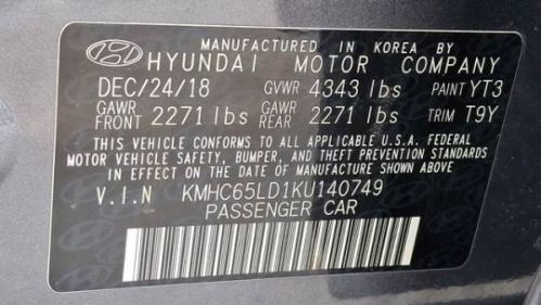 2019 Hyundai IONIQ KMHC65LD1KU140749