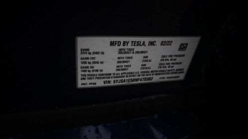 2022 Tesla Model S 5YJSA1E58NF470382