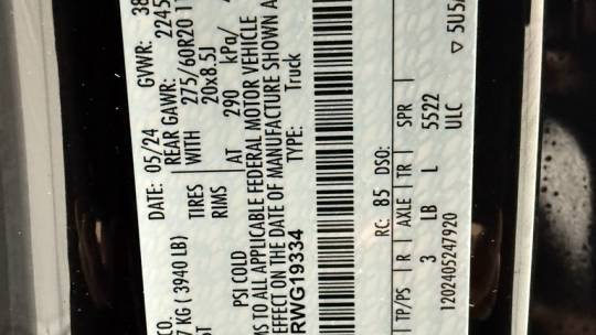2024 Ford F-150 Lightning 1FT6W5L79RWG19334