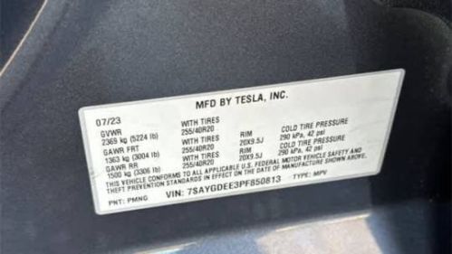 2023 Tesla Model Y 7SAYGDEE3PF850813