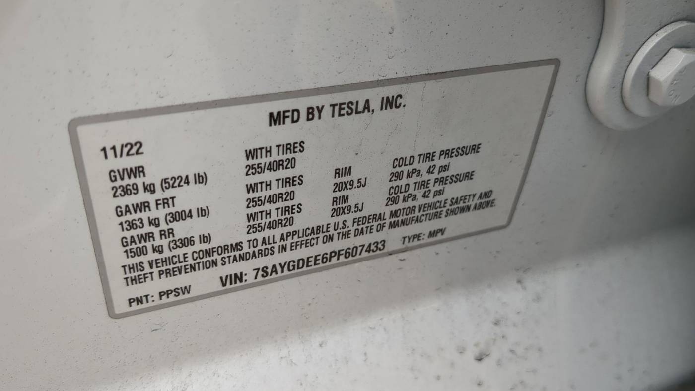 2023 Tesla Model Y 7SAYGDEE6PF607433