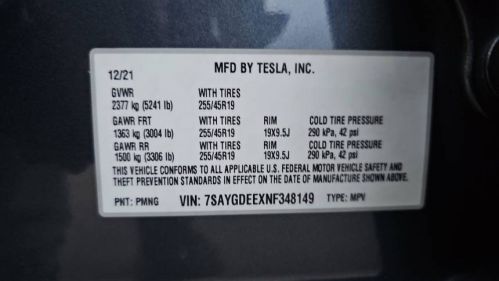 2022 Tesla Model Y 7SAYGDEEXNF348149