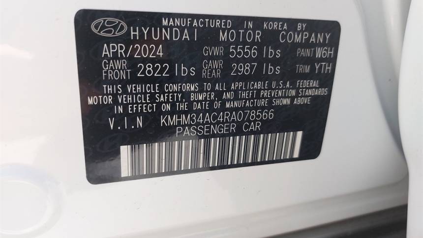 2024 Hyundai IONIQ 6 KMHM34AC4RA078566