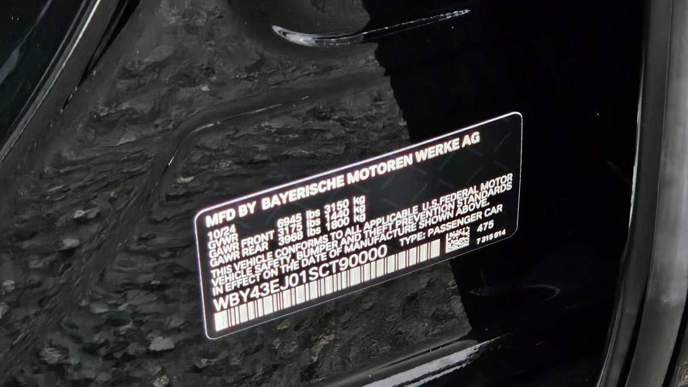 2025 BMW i7 WBY43EJ01SCT90000