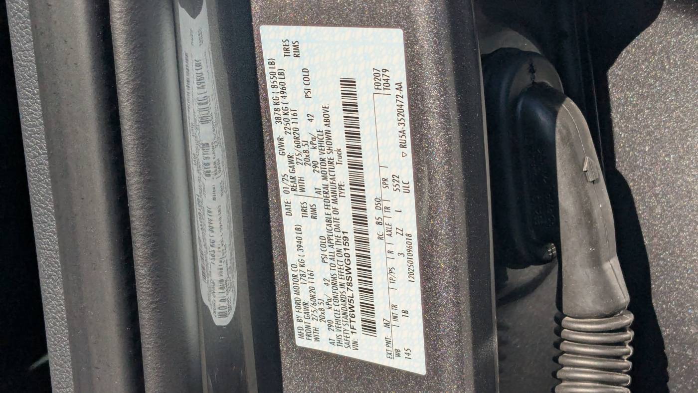 2025 Ford F-150 Lightning 1FT6W5L78SWG01591