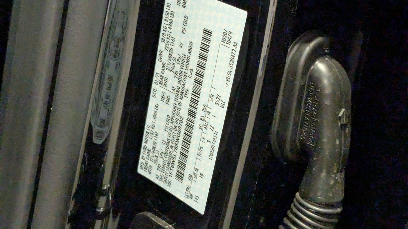 2025 Ford F-150 Lightning 1FT6W5L78SWG00702