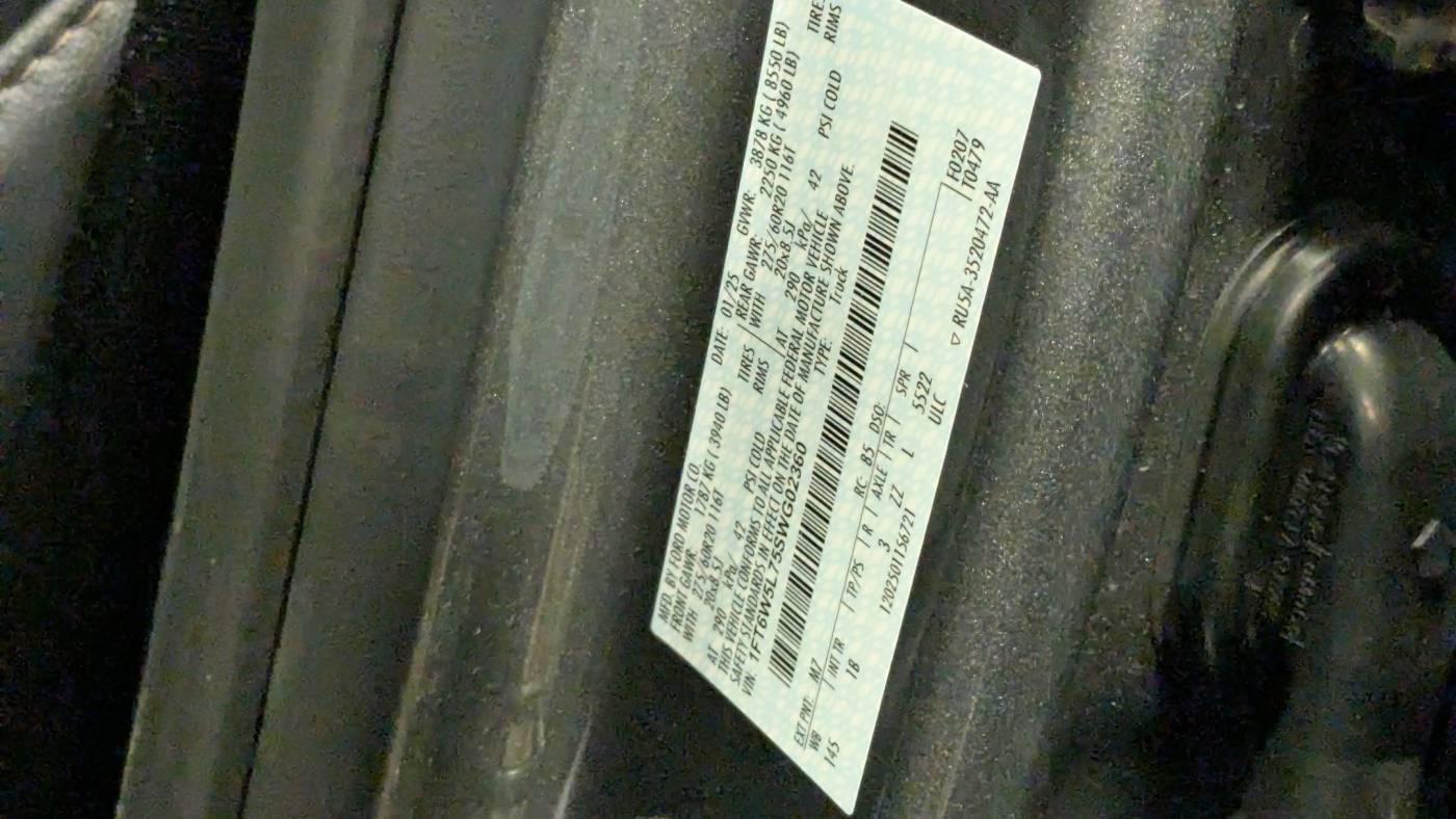 2025 Ford F-150 Lightning 1FT6W5L75SWG02360