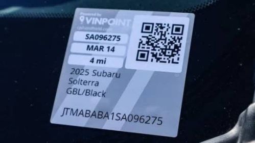 2025 Subaru Solterra JTMABABA1SA096275