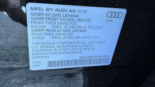 2025 Audi Q6 e-tron WA124BGF6SA028038