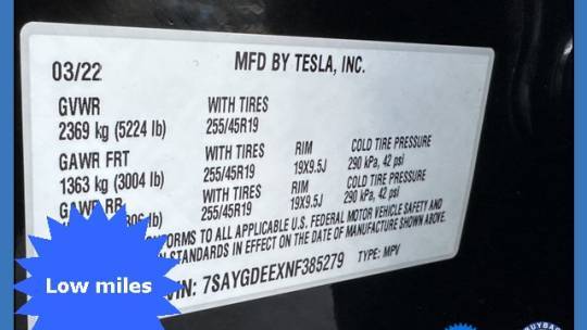2022 Tesla Model Y 7SAYGDEEXNF385279