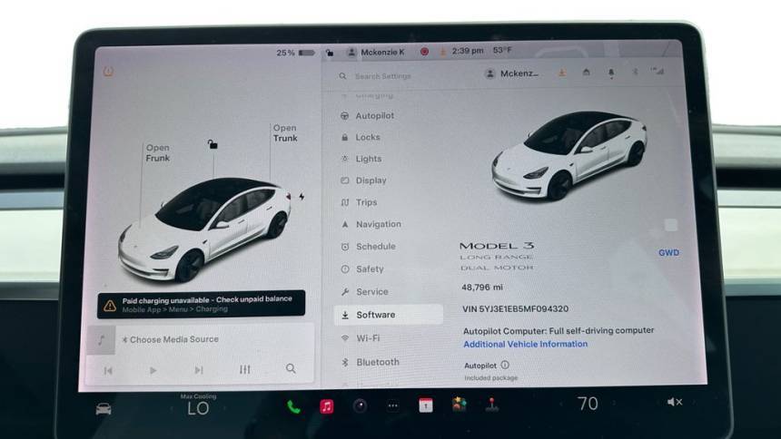 2021 Tesla Model 3 5YJ3E1EB5MF094320