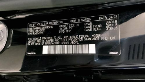 2022 Volvo XC60 YV4H60DL0N1080436