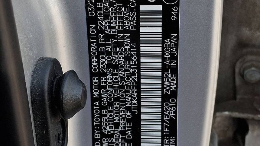 2020 Toyota Prius Prime JTDKARFP2L3156414
