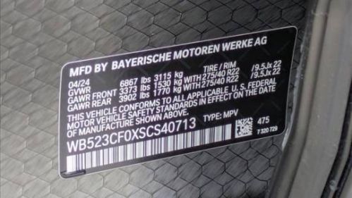 2025 BMW iX WB523CF0XSCS40713