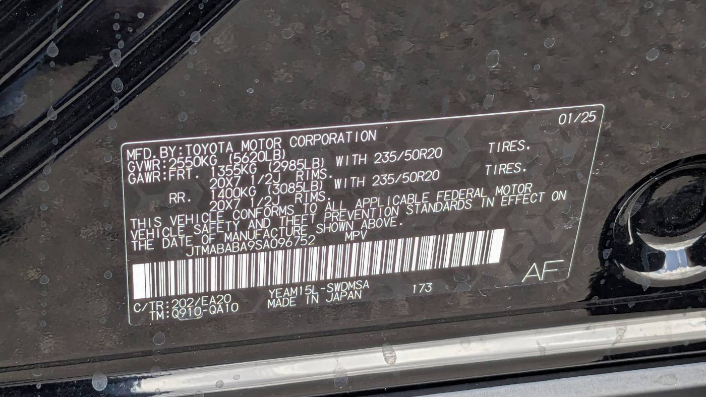 2025 Subaru Solterra JTMABABA9SA096752