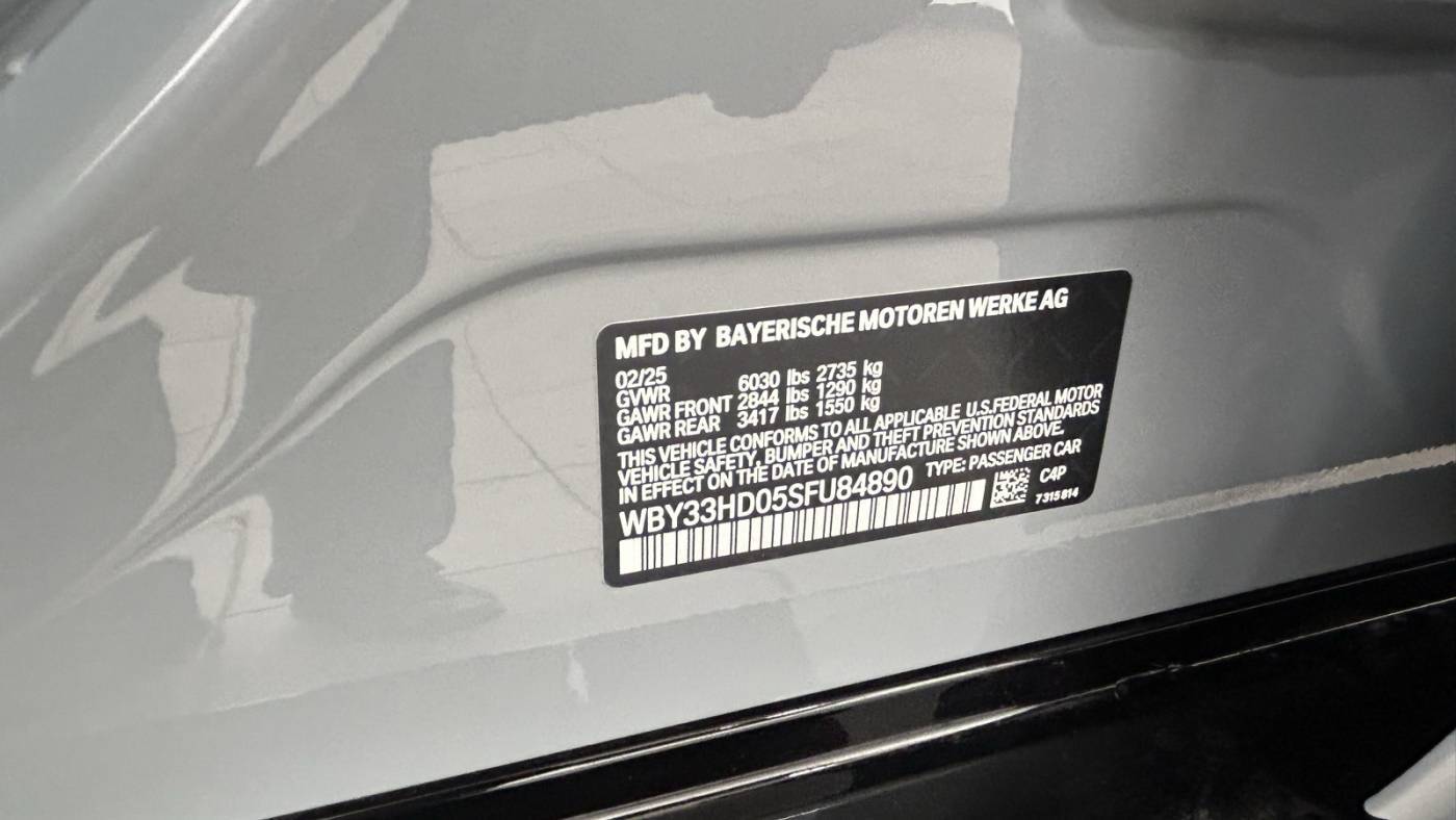 2025 BMW i4 WBY33HD05SFU84890