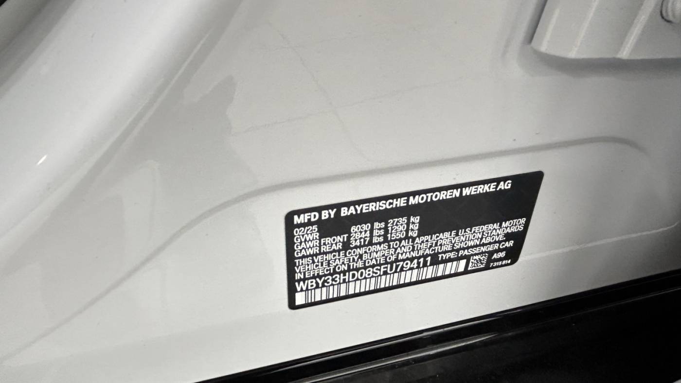 2025 BMW i4 WBY33HD08SFU79411
