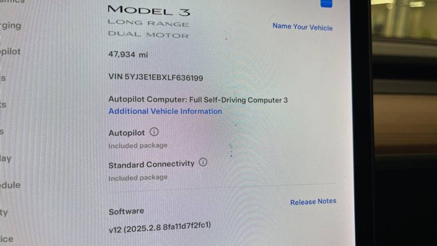 2020 Tesla Model 3 5YJ3E1EBXLF636199