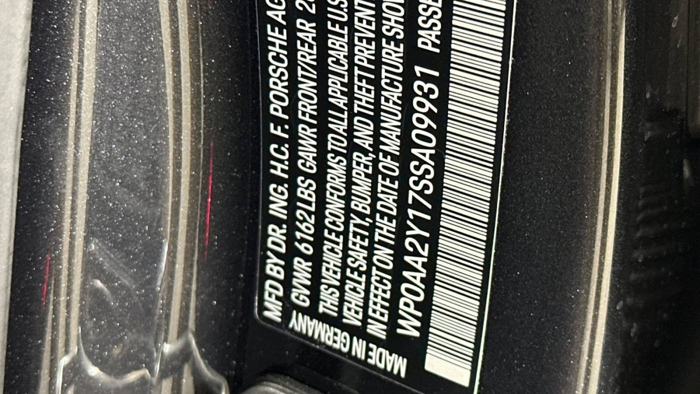 2025 Porsche Taycan WP0AA2Y17SSA09931