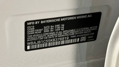 2019 BMW 5 Series WBAJB1C55KB376919