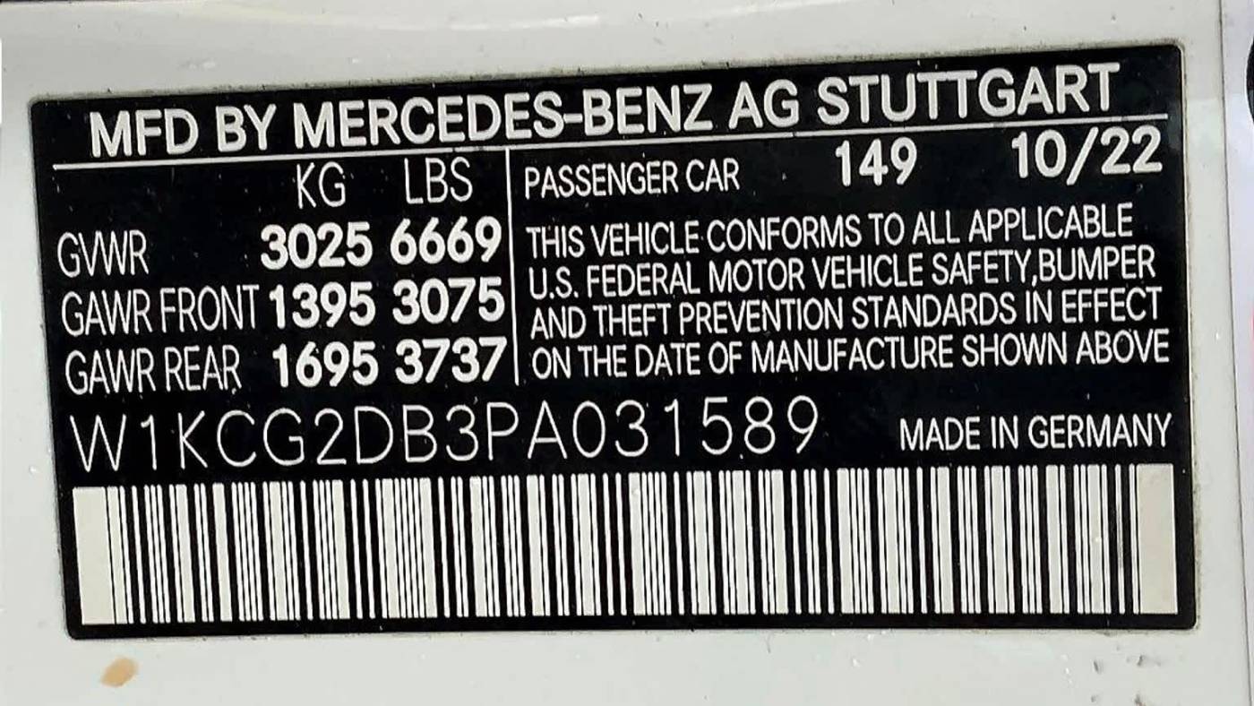 2023 Mercedes EQS Sedan W1KCG2DB3PA031589