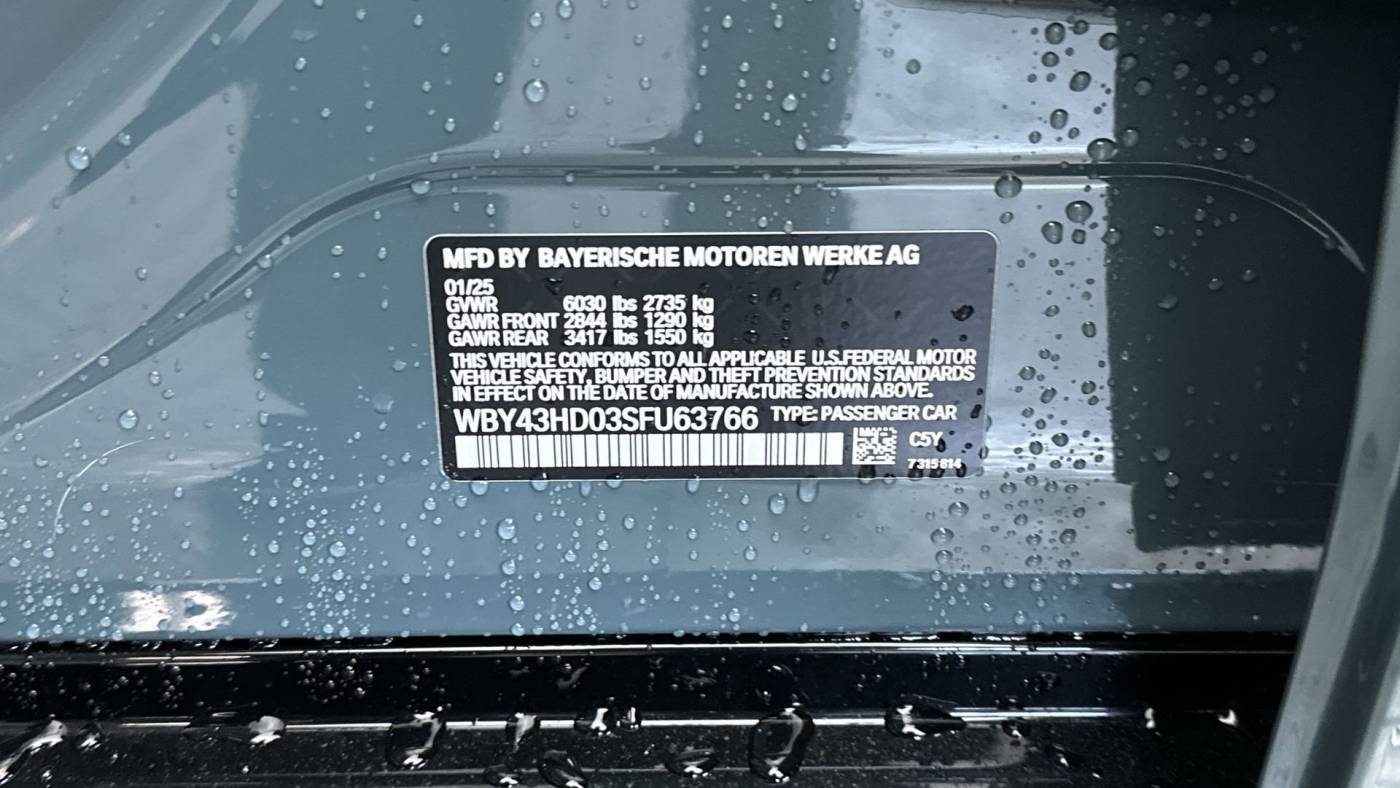 2025 BMW i4 WBY43HD03SFU63766