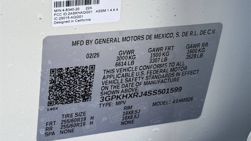 2025 Honda Prologue 3GPKHXRJ4SS501599