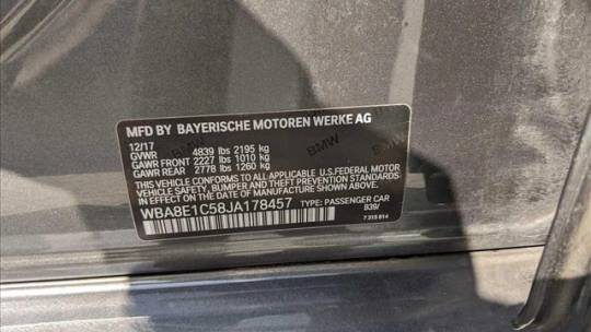 2018 BMW 3 Series WBA8E1C58JA178457