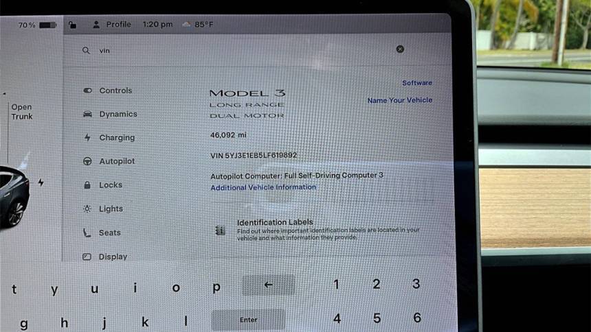 2020 Tesla Model 3 5YJ3E1EB5LF619892
