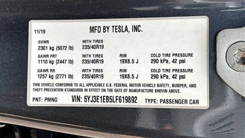 2020 Tesla Model 3 5YJ3E1EB5LF619892